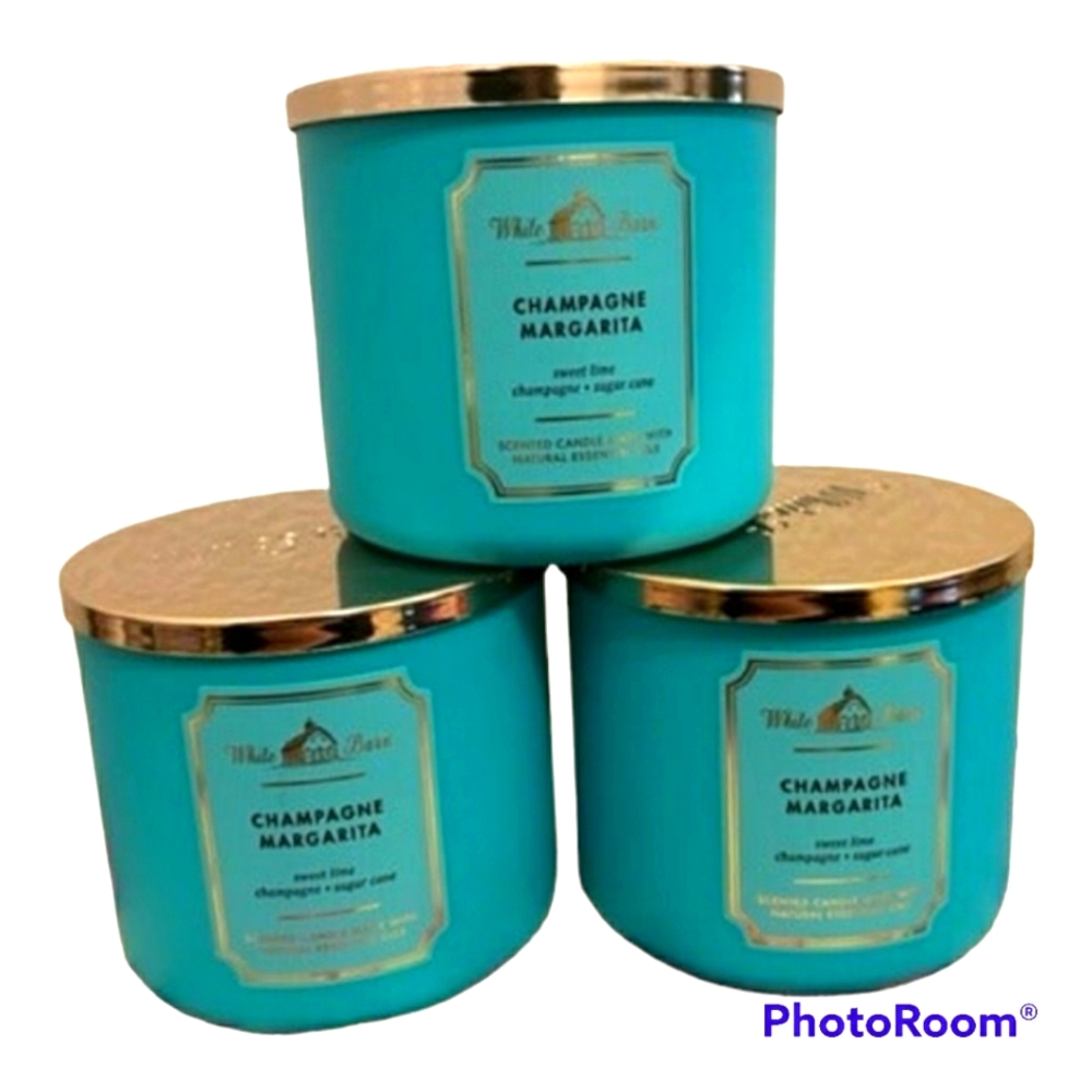 Champagne margarita 3wick candles,  bath and body works